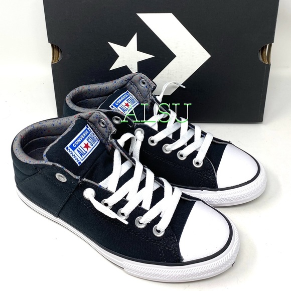 Converse Ctas Axel Mid Canvas Black y/Women’s - Picture 7 of 10